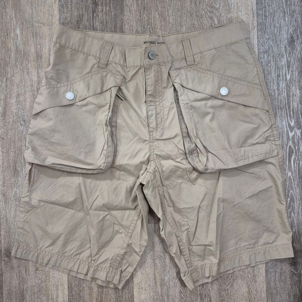 Men's MICHAEL KORS Cargo Shorts Waist 34 Beige